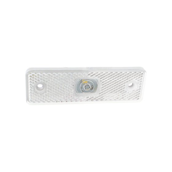 WAS 12-24V Front LED Marker & Reflector Horizontal Slim Profile 22cm Cable