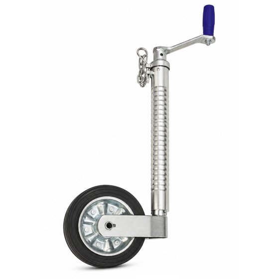 Jockey Wheel, Heavy Duty Serrated 48mm Tube, 750kg Static Load