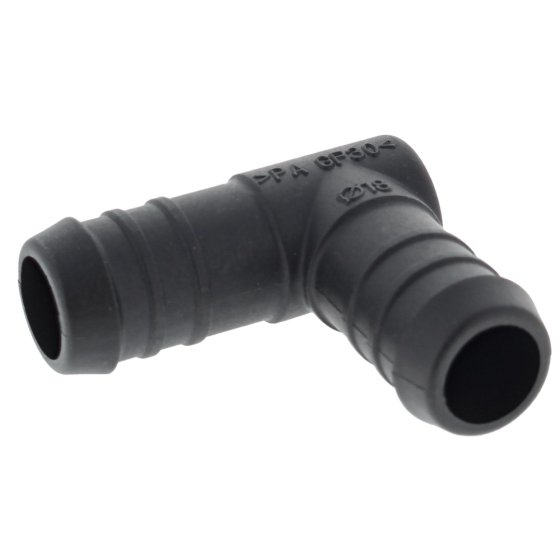 Black 18mm Plastic Elbow Hose Joiner/Pipe Connector - 775 263