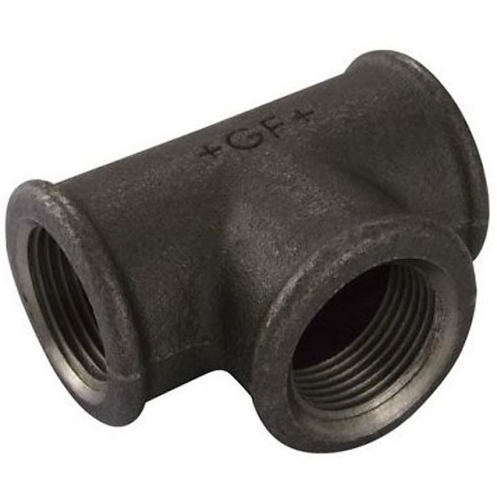 Malleable Iron Tee Piece 1/2" BSP, Sold Individually