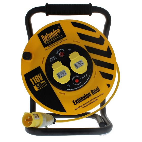 50M Industrial Trade Cable Reel 1.5mm, 3 core, H05 - VVF VDE 110V