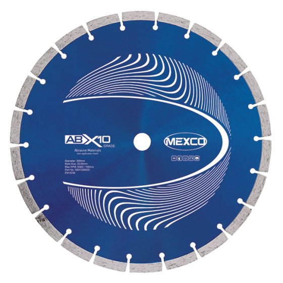 Mexco 300mm Diamond Blade Abrasive Materials X10 Grade