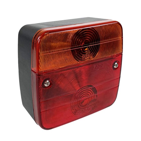 Square 4-Function Bulb Trailer Combination Lamp, 12V, Horizontal (MP17)