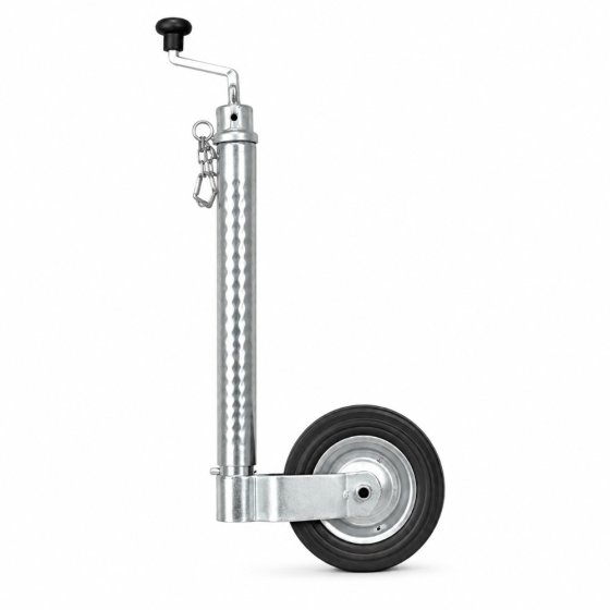 48mm Jockey Wheel, Serrated Tube, 200kg, 205x50mm Wheel - Genuine Knott