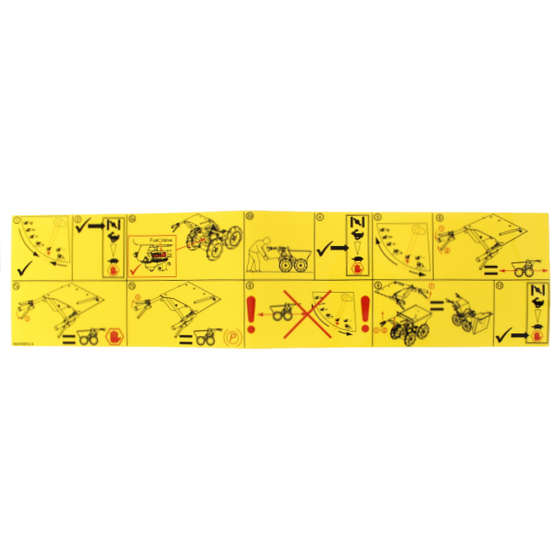 Instruction Decal for Belle BMD 300 Minidumpers - 800/99832