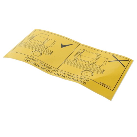 Decal Transportation Position for Belle Premier XT Mixer - 800/99975
