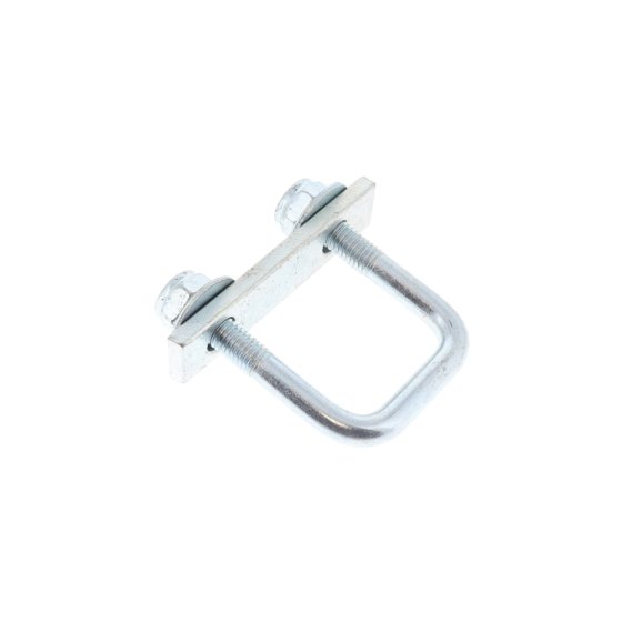 80 x 50 x 50mm Square U Bolt M10 Thread Grade 8.8 30mm Thread Length