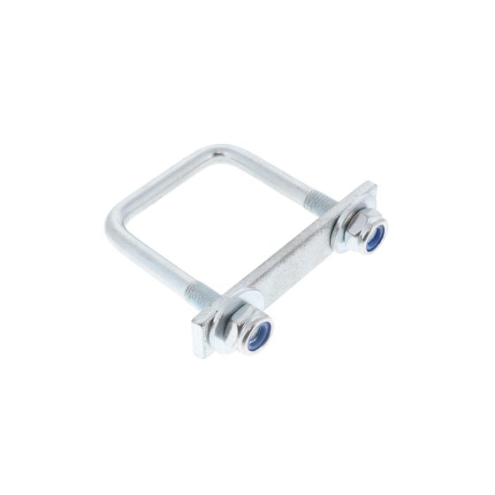 90 x 60 x 60mm Square U Bolt M10 Thread - Grade 8.8, 30mm Thread Length