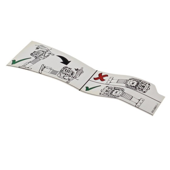 Decal Transport Position for Belle RTX50, RTX60, RTX66 Trench Rammer - OEM No. 800/99631