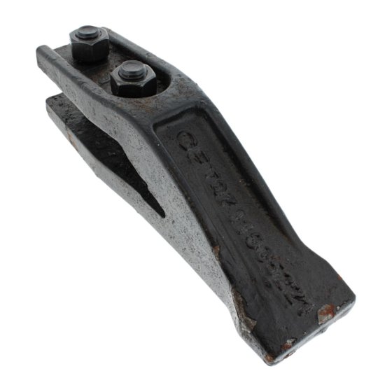 Bolt-On Centre Bucket Tooth fits Bobcat, Case, Kubota Mini Excavators