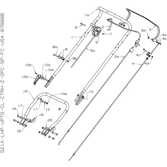 Handle Assembly for Masport 800AL