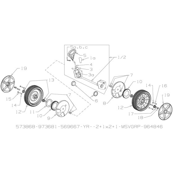 Wheel Assembly for Masport 800AL