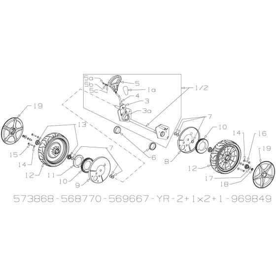 Wheel Assembly for Masport 800AL