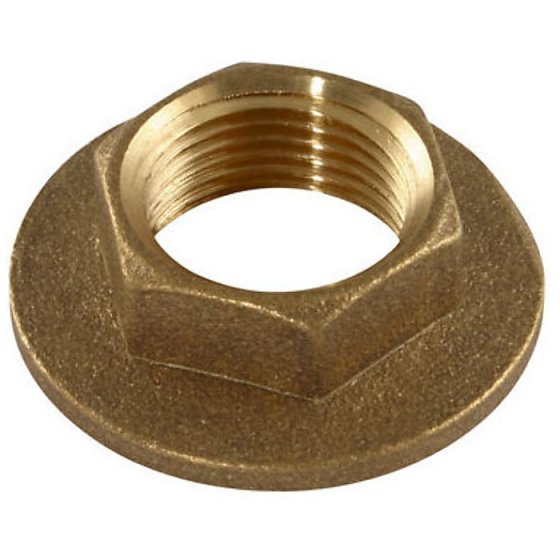Flanged Back Nut 1 1/4" BSP Brass for Plumbing Systems