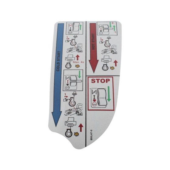 Indication Label for Makita EK7301, EK8152 Disc Cutter - 806J47-0