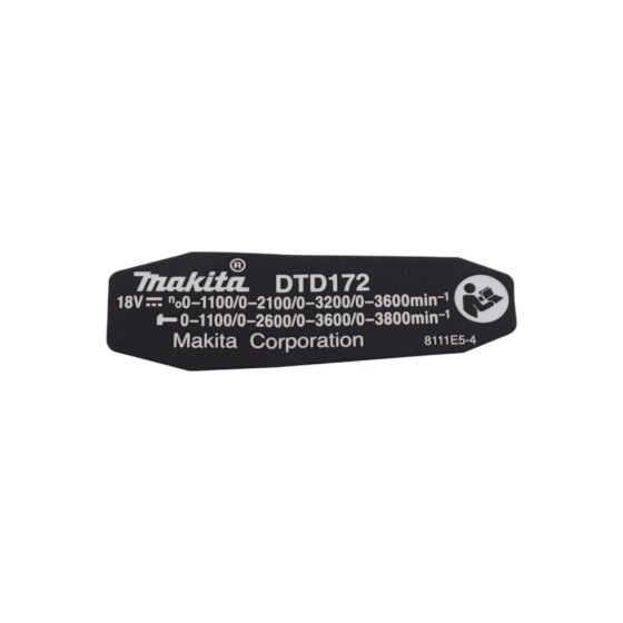Name Plate for Makita - OEM No. 8111E5-4