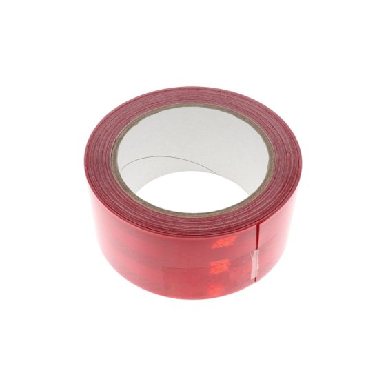 Reflective Tape Red Honeycombe 50mm x 12m High Visibility Adhesive