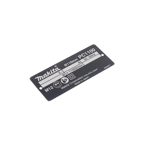 Name Plate for Makita PC1100 Planer