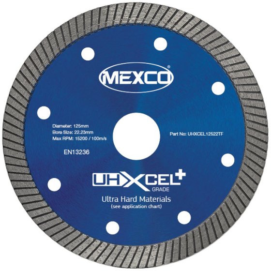 Mexco 125mm Diamond Blade Ultra Hard Materials UHXCEL+ Grade