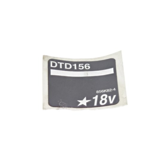 Label for Makita DTD156 Impact Driver - OEM No. 856K82-4