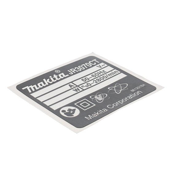 Name Plate for Makita JR3070CT Cordless Circular Saws - 861231-4
