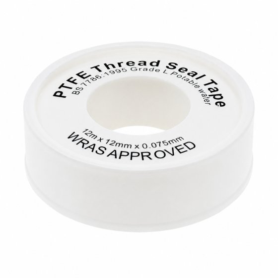 12m PTFE Thread Sealing Tape 12x0.75mm - High Temperature Range