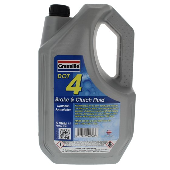 Granville Dot 4 Synthetic Brake & Clutch Fluid 5 Litre