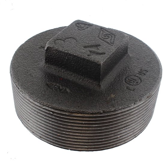 Square Headed Plug 3" BSP - Malleable Iron