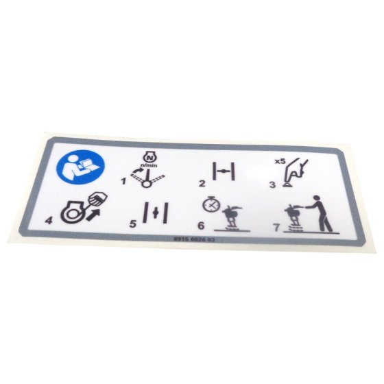Label, Start Instruction - Atlas Copco No. 8915 0026 03