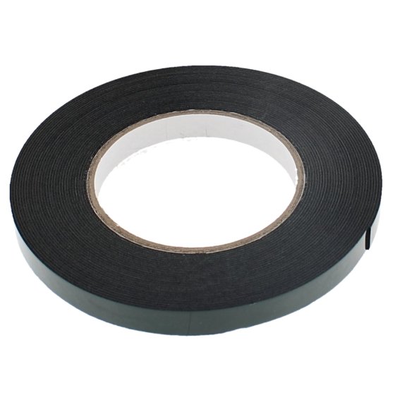 Double Sided Foam Tape Black Size: 12mm x 10m
