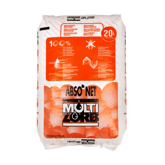 Multi Zorb Absorbent Mineral Spill Granules - Absorbs 20 Litres Spillage