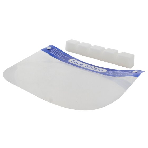Protective face shield with foam padding