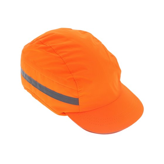 Hi-Vis Orange EN812:A1 Winter Bump Cap - Flexible ABS Shell, 360° Reflective