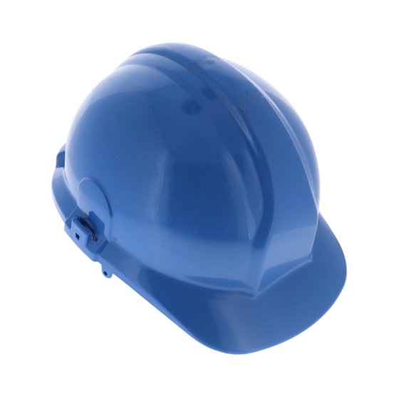 General Purpose HDPE Safety Helmet Blue - Slip Headband & Terylene Cradle EN 397 Approved