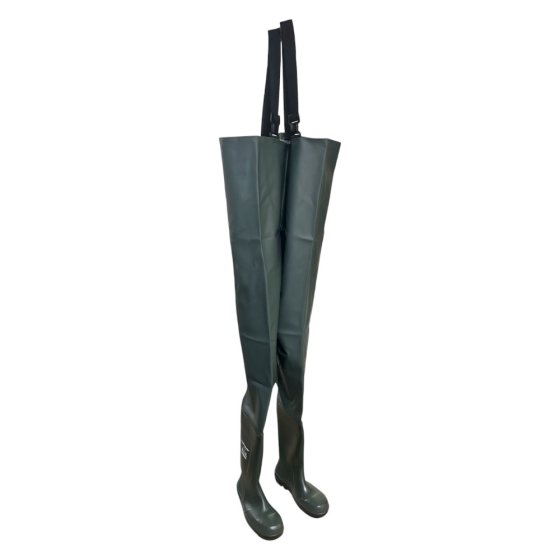 Chest Wading Pants Steel Full Safety Toe Cap & Mid sole Green Size 07