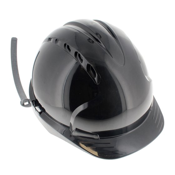 Vented Safety Helmet HC635 Terylene Headgear c/w Ratchet Adjustment Black