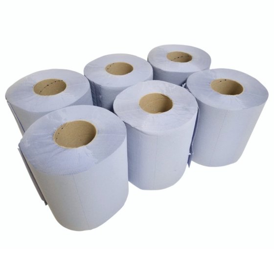 2ply Hand Drying Roll for EDP007 Centre-feed dispenser 80m Len Blue Case 6