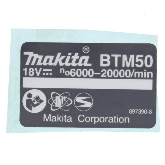 Name Plate for Makita BTM50 Multi Tool - 897390-8