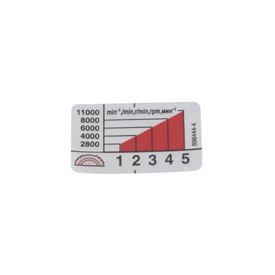 Label/ Indication for Makita GA4540C, GA5040C Angle Grinder - 898444-4