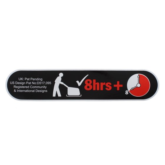 8 Hour Per Plate Decal for Belle PCX 12/36 20/45 20/50 13/40 - 800/99965