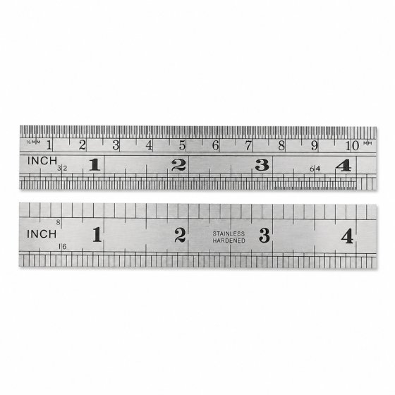 300mm Stainless Steel Rule Double Sided Metric/Imperial