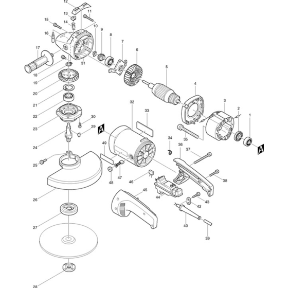 Main Assembly for Makita 9029
