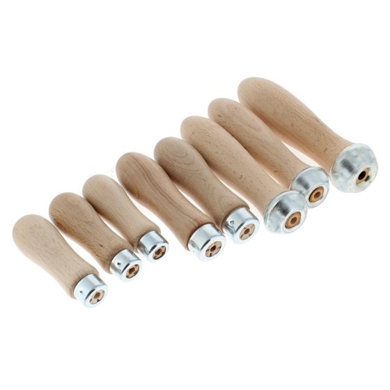 Sizes 0 (75mm, 3") - 3 (140mm, 5.5") File Handles, 8 Pack