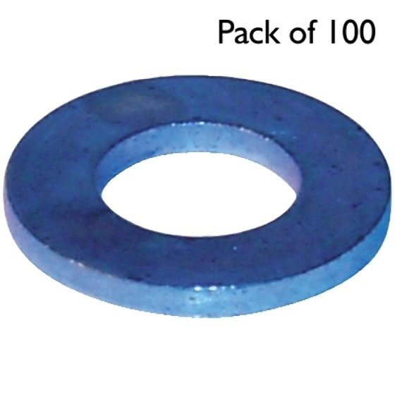 Table 3 Flat Washers, Zinc Plated, I.D: 7/8", Pack of 100
