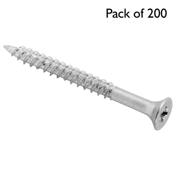 Twinthread Wood Screws, Size: No.10, Length: 1.3/4" - Pack of 200
