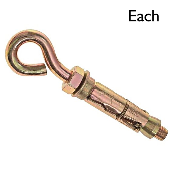 Shield Anchor - Eye Bolt, Size: M6 (Hole Size: 10mm) - Sold Individually