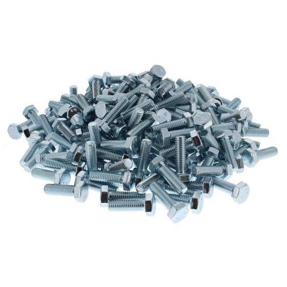 M8 x 25mm Zinc Plated 8.8 HT DIN 933 Setscrews 200 Pack