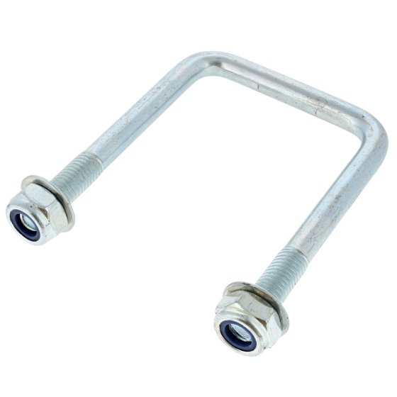 U Bolt Square Type 90 x 60 x 60mm, M10 Thread, 30mm Thread Length, Grade 8.8