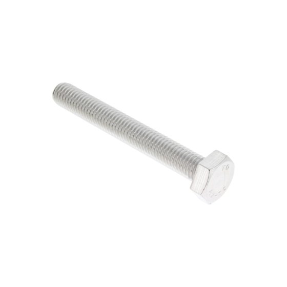 M10 x 75mm A2 Hexagon Head Stainless Steel DIN 933 Setscrews (50 Pack)