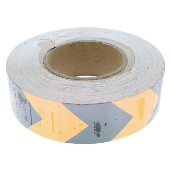 Reflective Hazard Tape 45M x 5cm with Arrows Yellow and Black